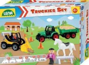 Lena Truckies set farma plast traktor s přívěsem