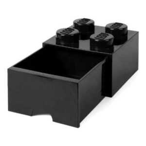 LEGO úložný box 4 s šuplíkem - černá