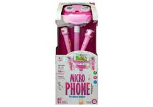 mamido Dětský mikrofon s karaoke růžový