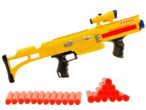 mamido Dětská pistole s pěnovými náboji MP18 žlutá