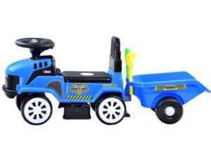mamido Dětské odrážedlo traktor Truck s přívěsem modré
